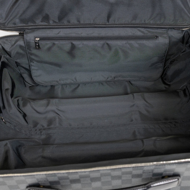 Louis Vuitton Black Gray Damier Graphite Pegase 55cm Rolling Luggage