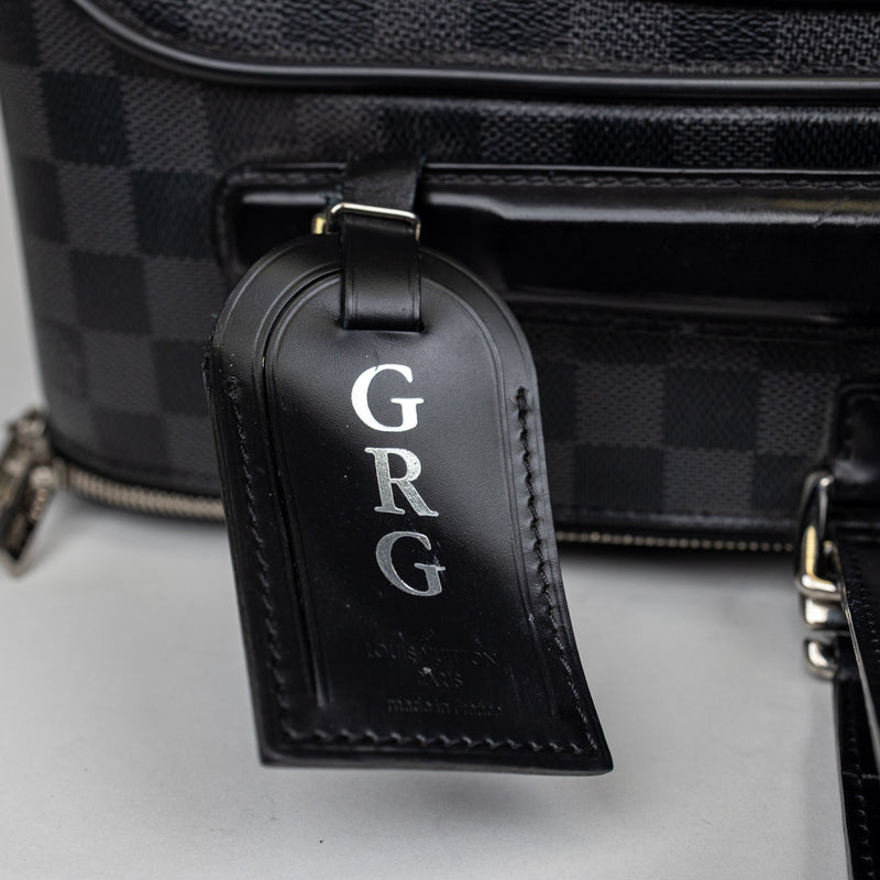 Louis Vuitton Black Gray Damier Graphite Pegase 55cm Rolling Luggage