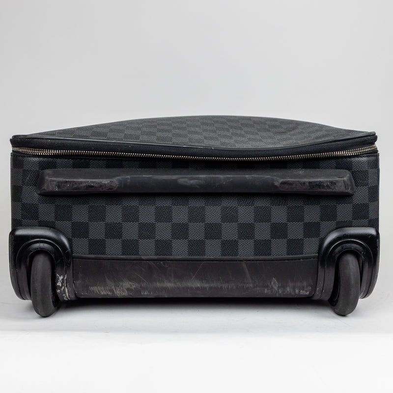 Louis Vuitton Black Gray Damier Graphite Pegase 55cm Rolling Luggage