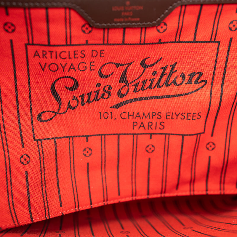 Louis Vuitton Brown Damier Ebene Neverfull MM Tote Bag