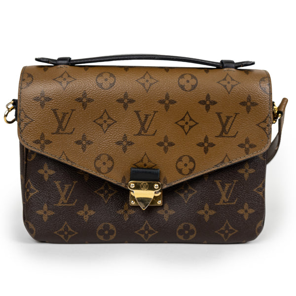 Louis Vuitton Brown Reverse Monogram Pochette Metis Bag