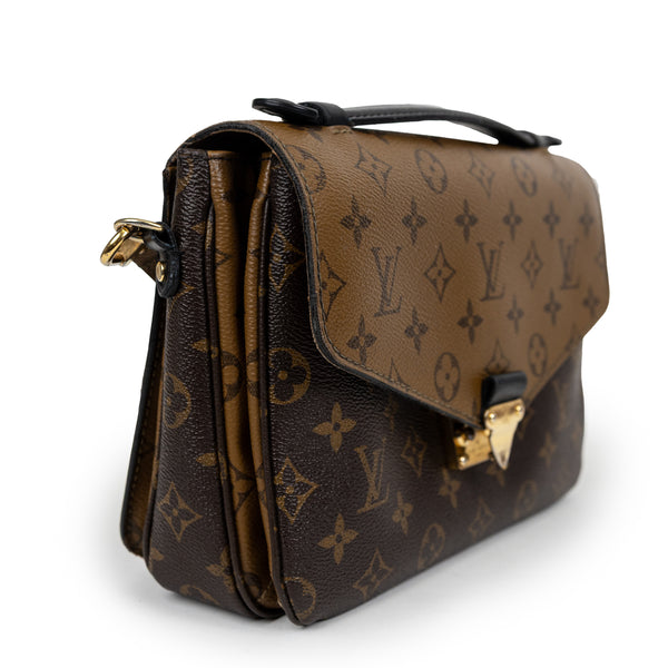 Louis Vuitton Brown Reverse Monogram Pochette Metis Bag