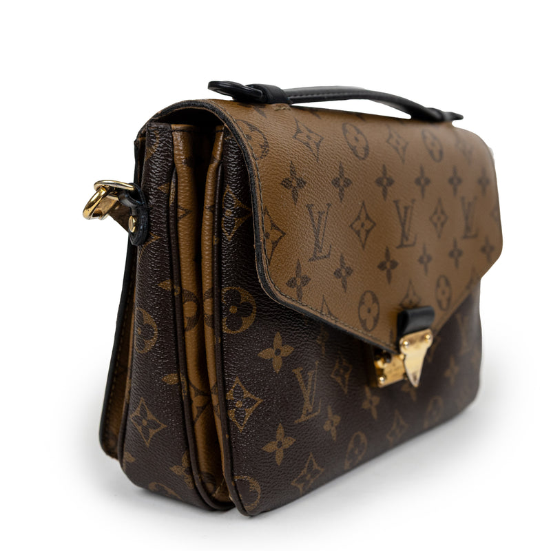 Louis Vuitton Brown Reverse Monogram Pochette Metis Bag