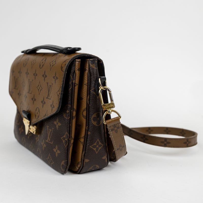Louis Vuitton Brown Reverse Monogram Pochette Metis Bag