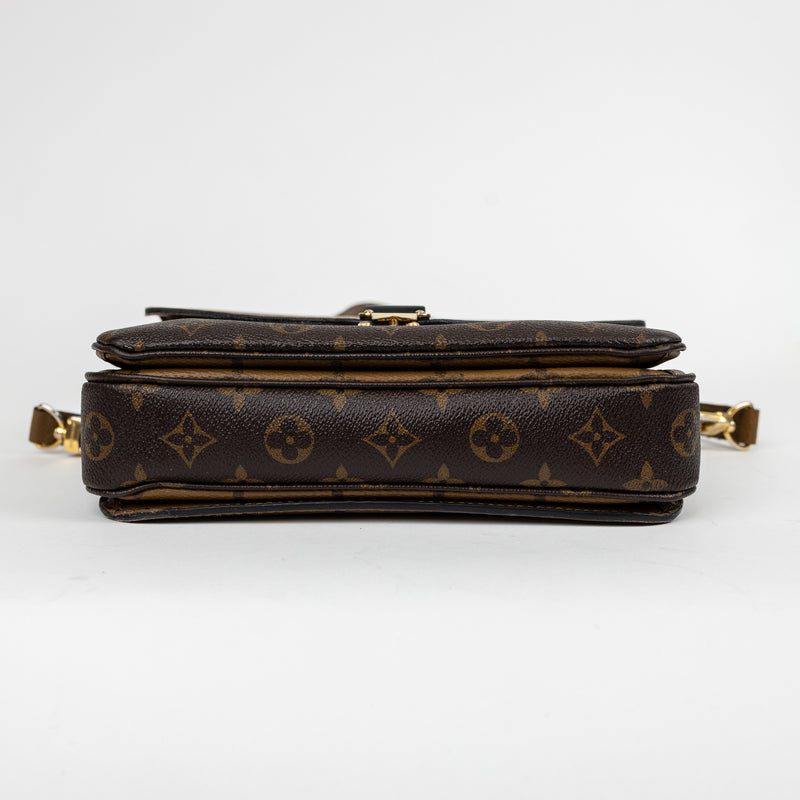 Louis Vuitton Brown Reverse Monogram Pochette Metis Bag
