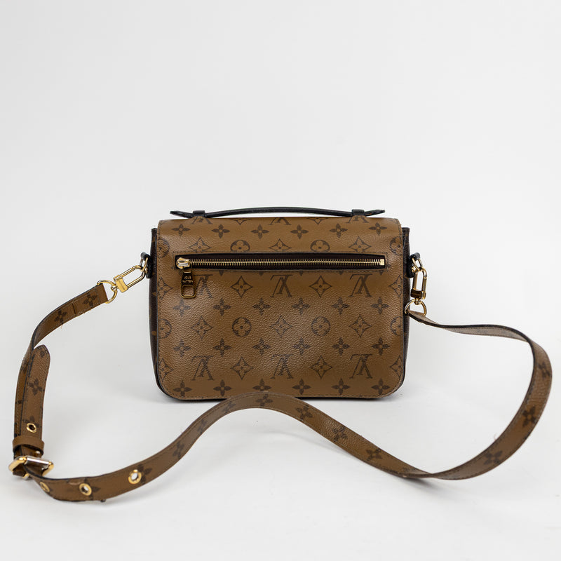Louis Vuitton Brown Reverse Monogram Pochette Metis Bag