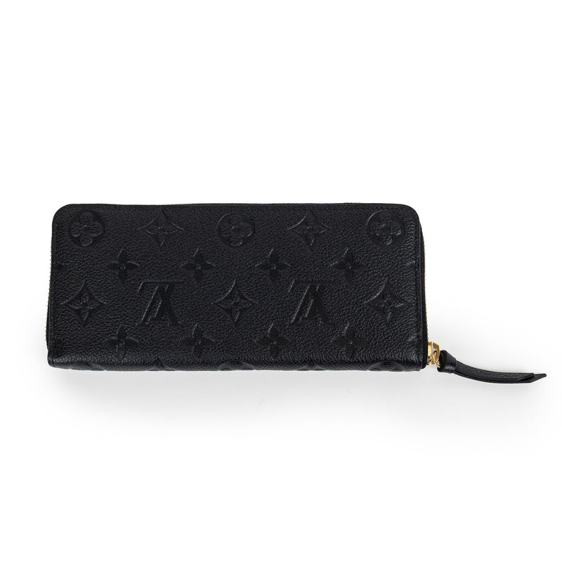 Louis Vuitton Black Empreinte Clemence Zip Wallet