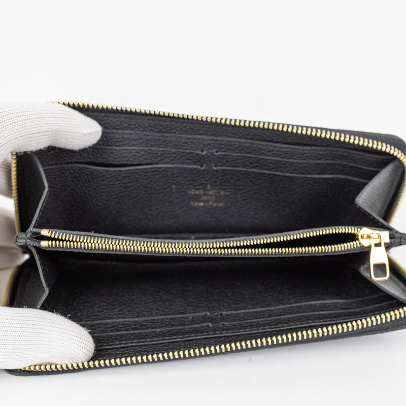 Louis Vuitton Black Empreinte Clemence Zip Wallet