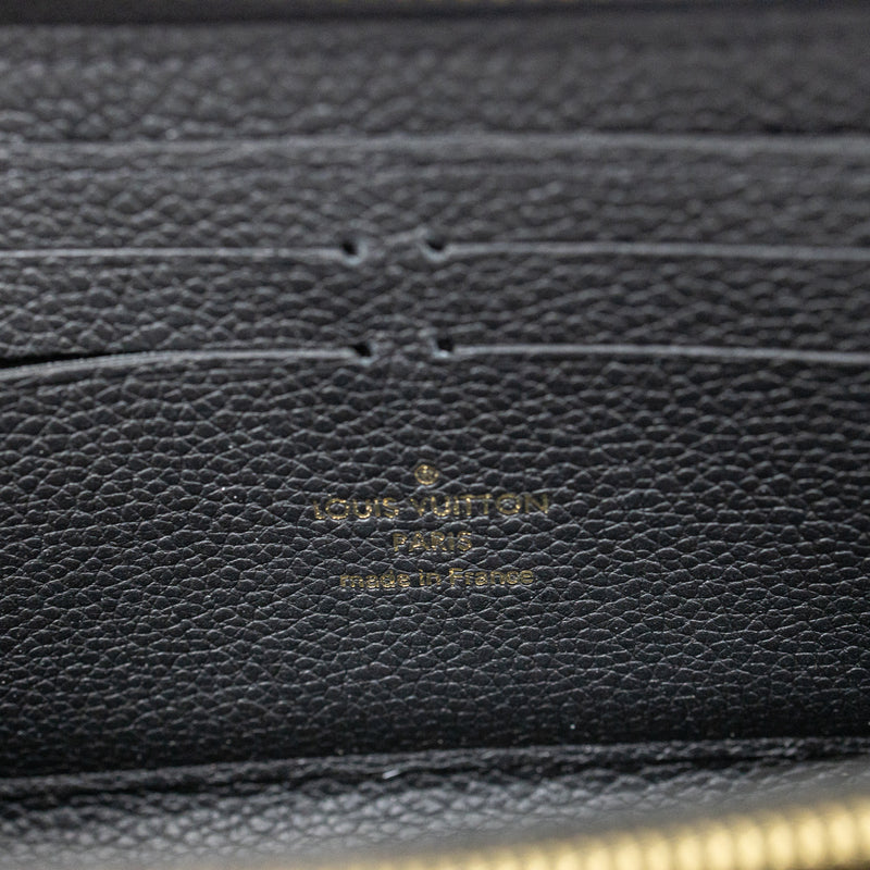 Louis Vuitton Black Empreinte Clemence Zip Wallet