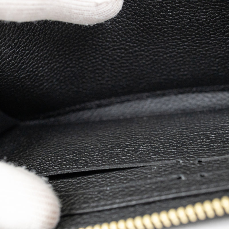 Louis Vuitton Black Empreinte Clemence Zip Wallet