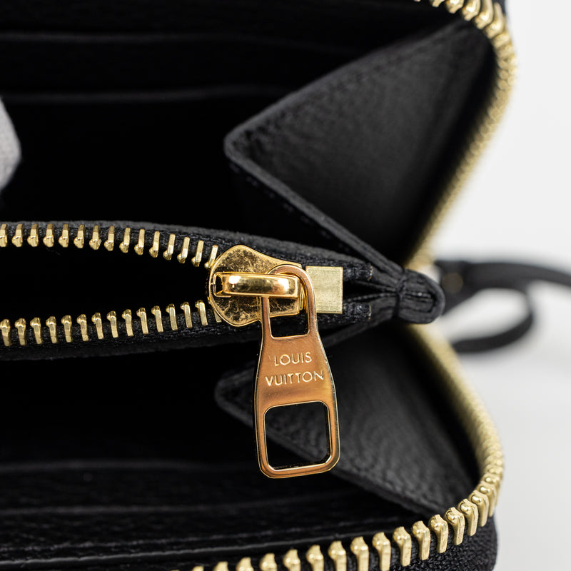 Louis Vuitton Black Empreinte Clemence Zip Wallet