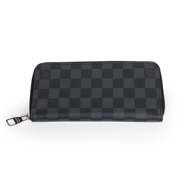 Louis Vuitton Black Gray Damier Graphite Zippy Wallet