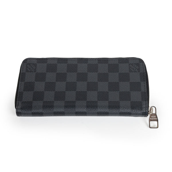 Louis Vuitton Black Gray Damier Graphite Zippy Wallet