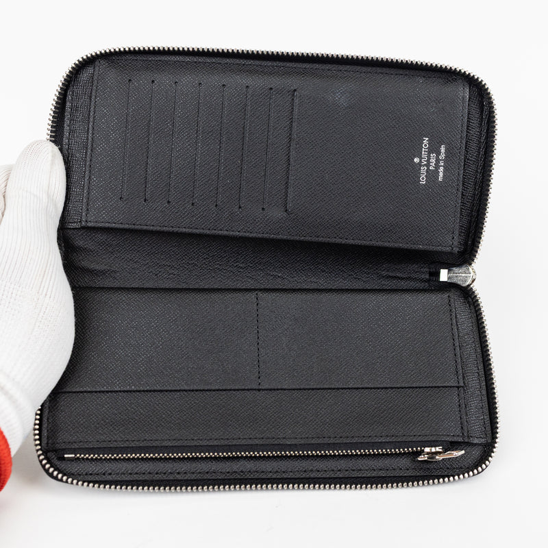 Louis Vuitton Black Gray Damier Graphite Zippy Wallet