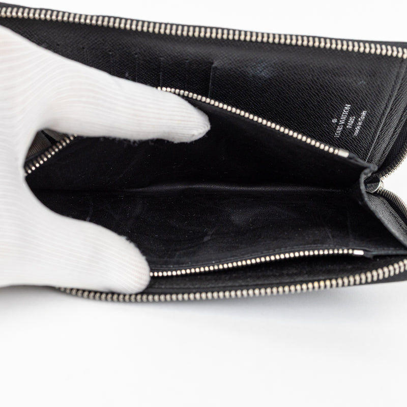 Louis Vuitton Black Gray Damier Graphite Zippy Wallet
