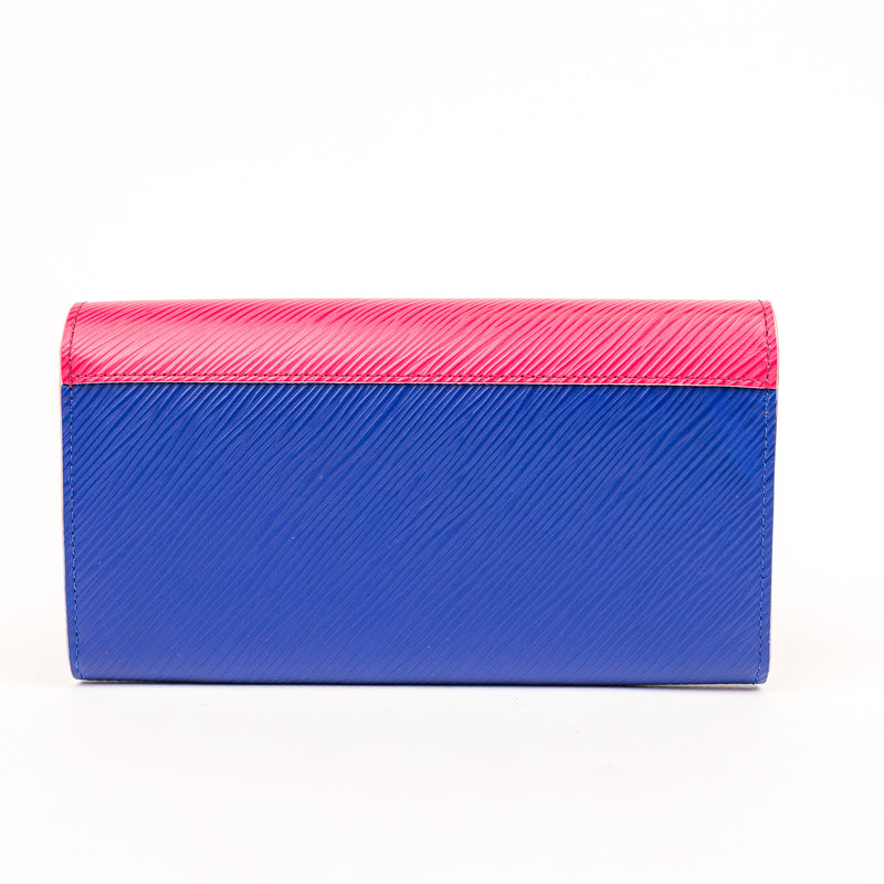 Louis Vuitton Pink Blue Epi Leather Twist Wallet