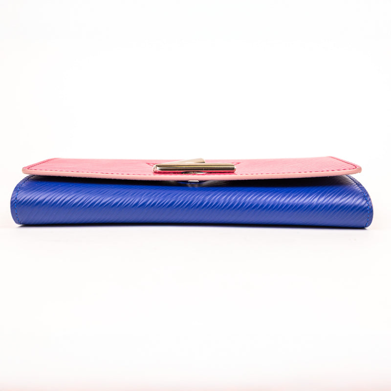 Louis Vuitton Pink Blue Epi Leather Twist Wallet