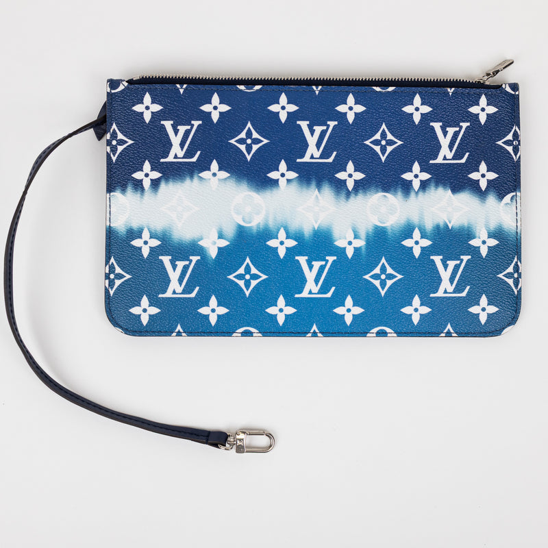 Louis Vuitton Blue White Monogram Giant Escale MM Tote Bag