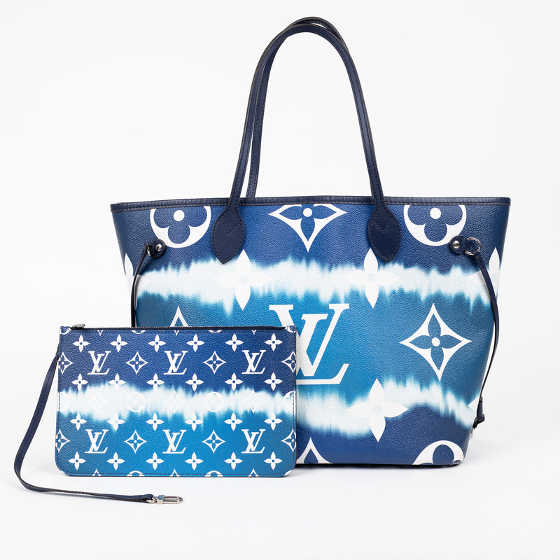 Louis Vuitton Blue White Monogram Giant Escale MM Tote Bag