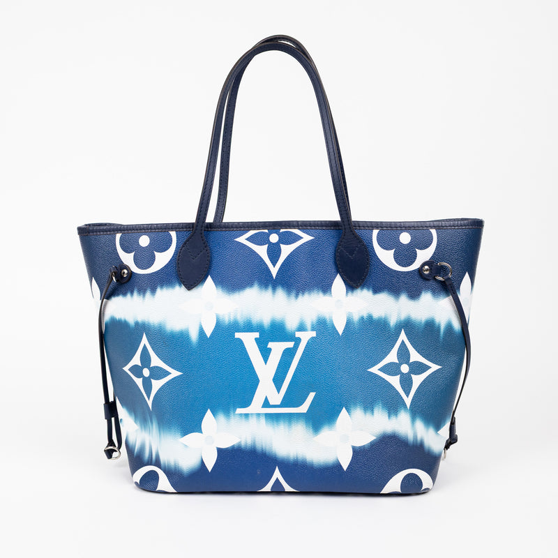 Louis Vuitton Blue White Monogram Giant Escale MM Tote Bag