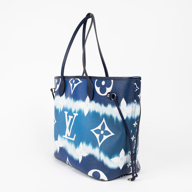 Louis Vuitton Blue White Monogram Giant Escale MM Tote Bag