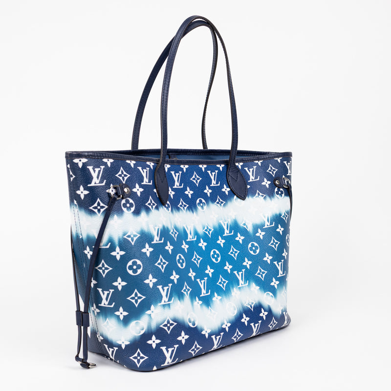 Louis Vuitton Blue White Monogram Giant Escale MM Tote Bag