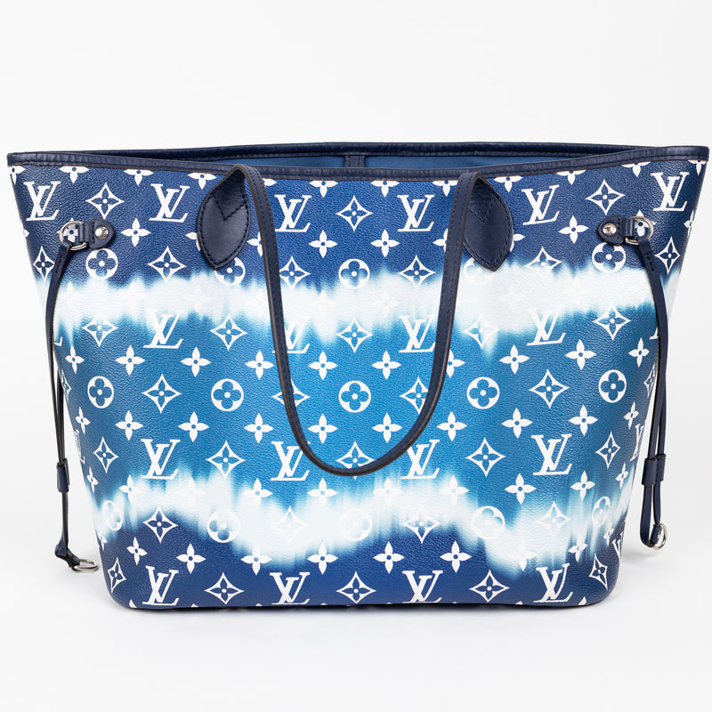 Louis Vuitton Blue White Monogram Giant Escale MM Tote Bag