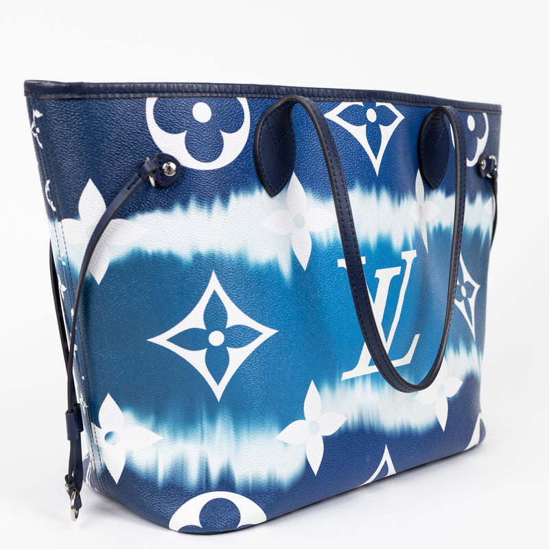 Louis Vuitton Blue White Monogram Giant Escale MM Tote Bag