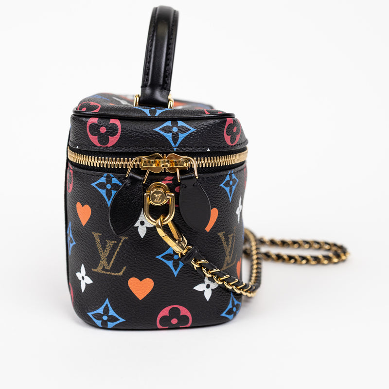 Louis Vuitton Black Multicolor Monogram Game On Vanity PM Case Bag