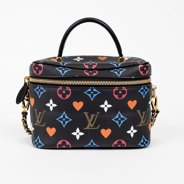 Louis Vuitton Black Multicolor Monogram Game On Vanity PM Case Bag