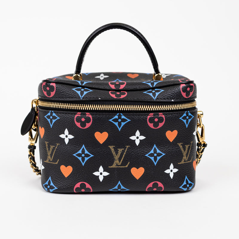 Louis Vuitton Black Multicolor Monogram Game On Vanity PM Case Bag