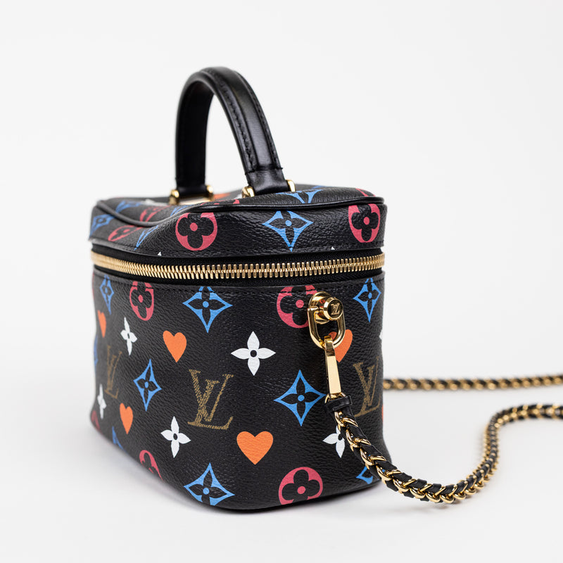 Louis Vuitton Black Multicolor Monogram Game On Vanity PM Case Bag