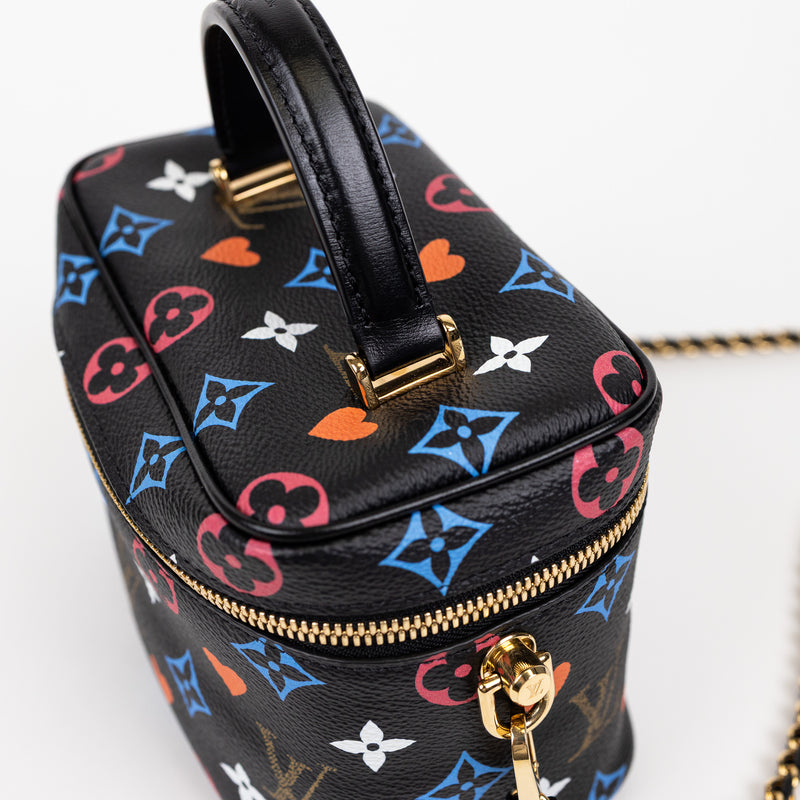 Louis Vuitton Black Multicolor Monogram Game On Vanity PM Case Bag