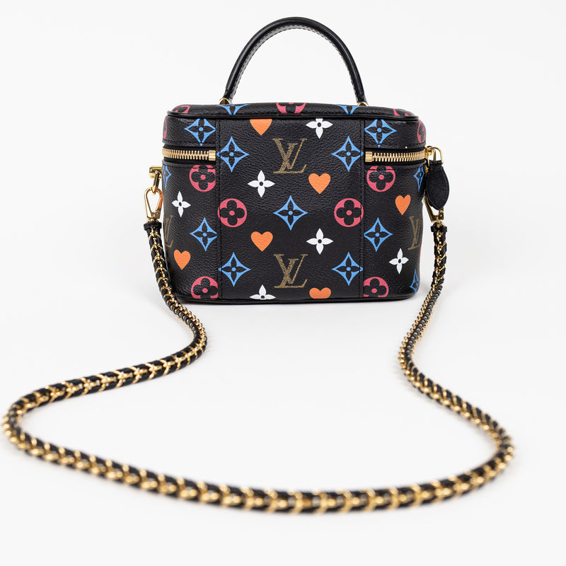Louis Vuitton Black Multicolor Monogram Game On Vanity PM Case Bag