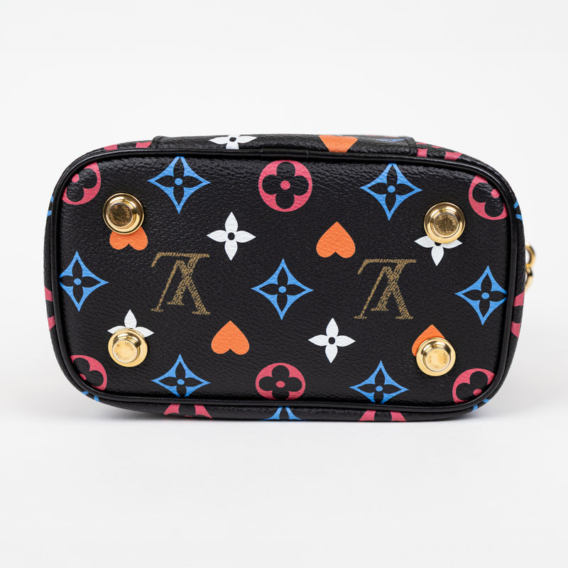 Louis Vuitton Black Multicolor Monogram Game On Vanity PM Case Bag