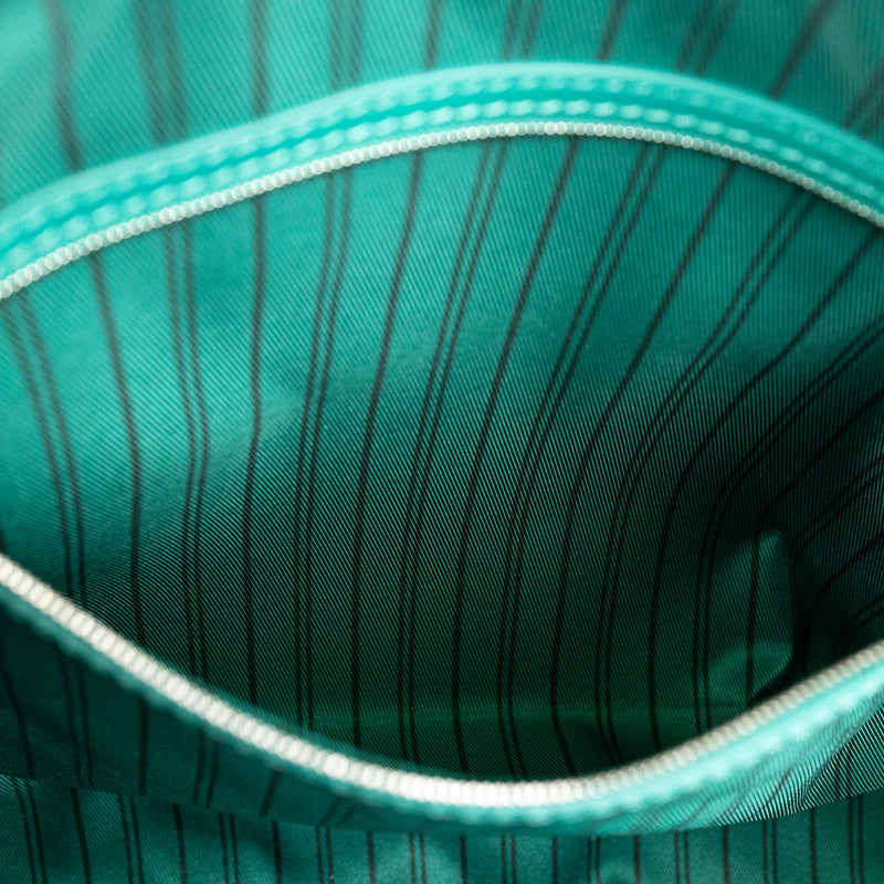 Louis Vuitton Brown Monogram Green Leather Keepall Bandoulière 50 Duffle Travel Bag