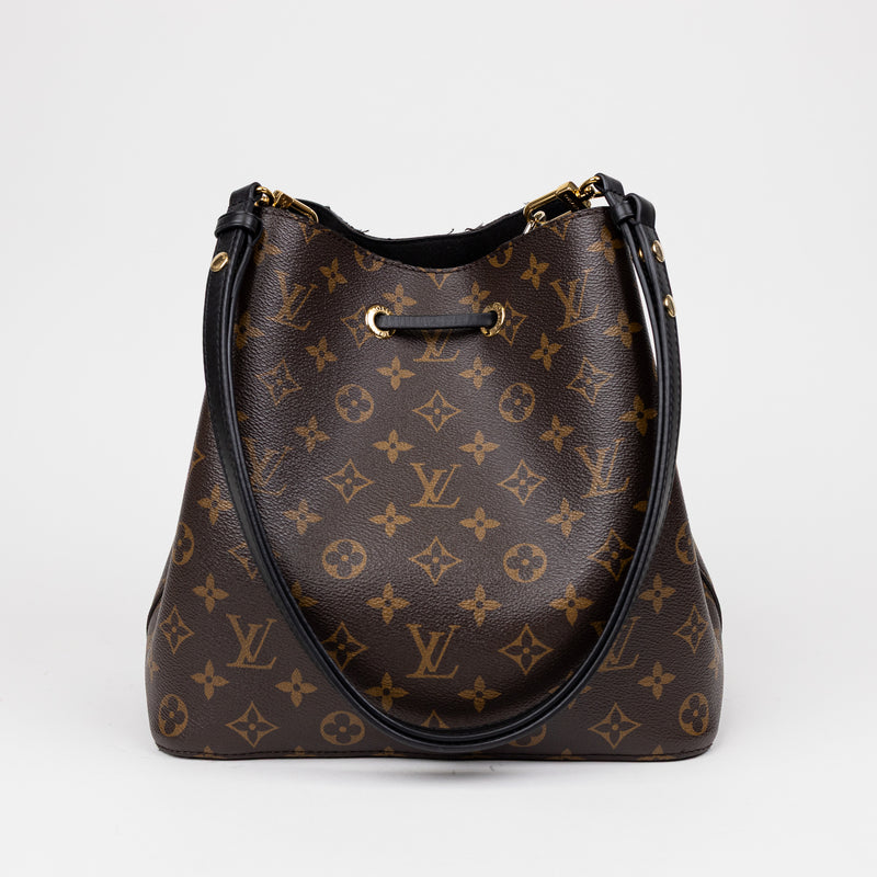 Louis Vuitton NeoNoé MM Monogram Canvas Bag with Black Trim