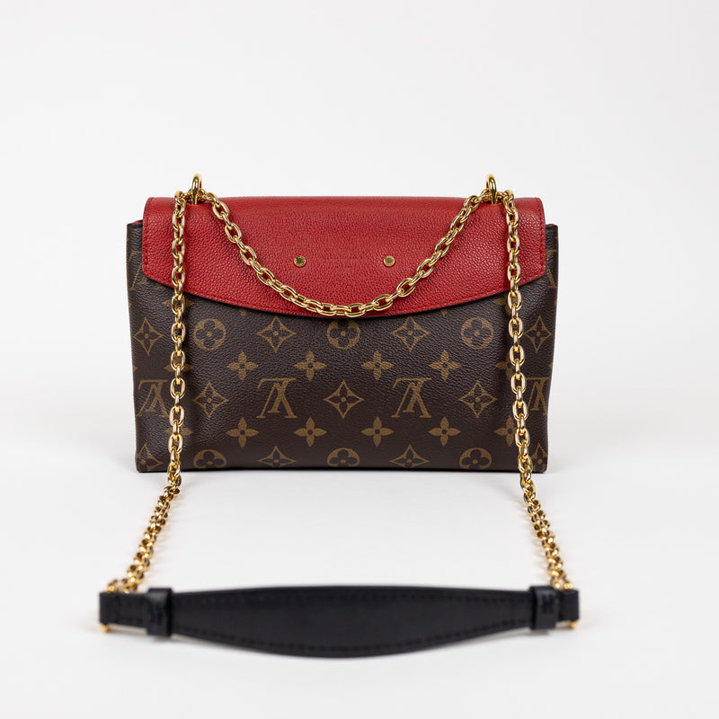 Louis Vuitton Brown Red Monogram Saint Placide Shoulder Bag