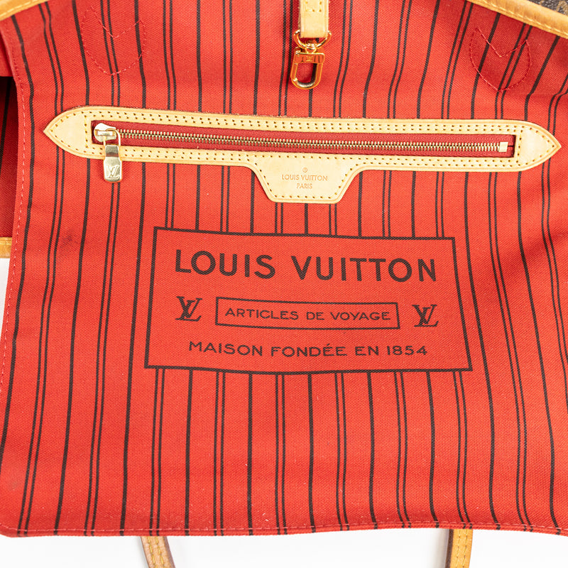 Louis Vuitton Brown Monogram Neverfull MM Tote Bag