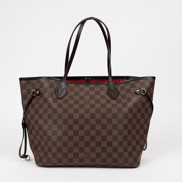 Louis Vuitton Brown Damier Ebene Neverfull MM Tote Bag