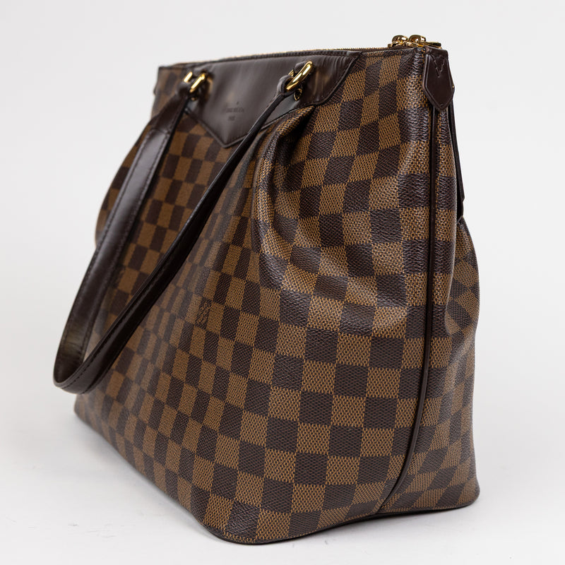 Louis Vuitton Brown Damier Ebene Westminster Bag with Gold Hardware