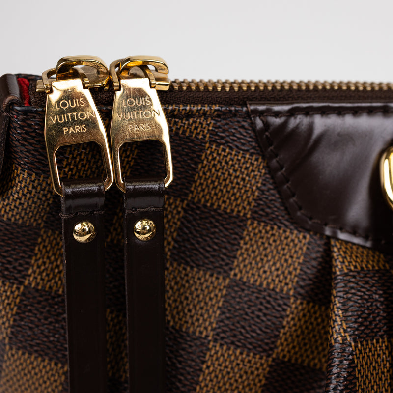 Louis Vuitton Brown Damier Ebene Westminster Bag with Gold Hardware
