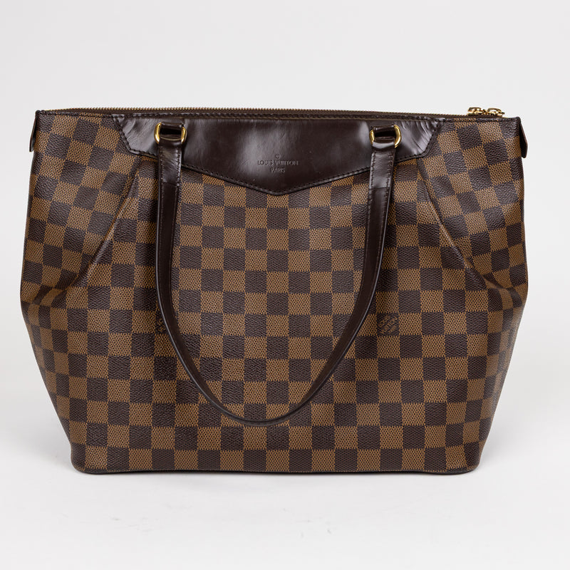 Louis Vuitton Brown Damier Ebene Westminster Bag with Gold Hardware