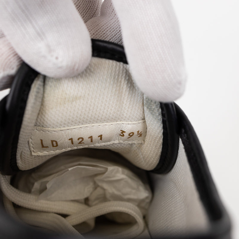 Louis Vuitton Black White Mesh Monogram Graphic Sneakers Size 39.5