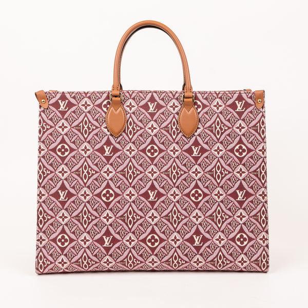 Louis Vuitton OnTheGo 1854 Burgundy Cream Tote