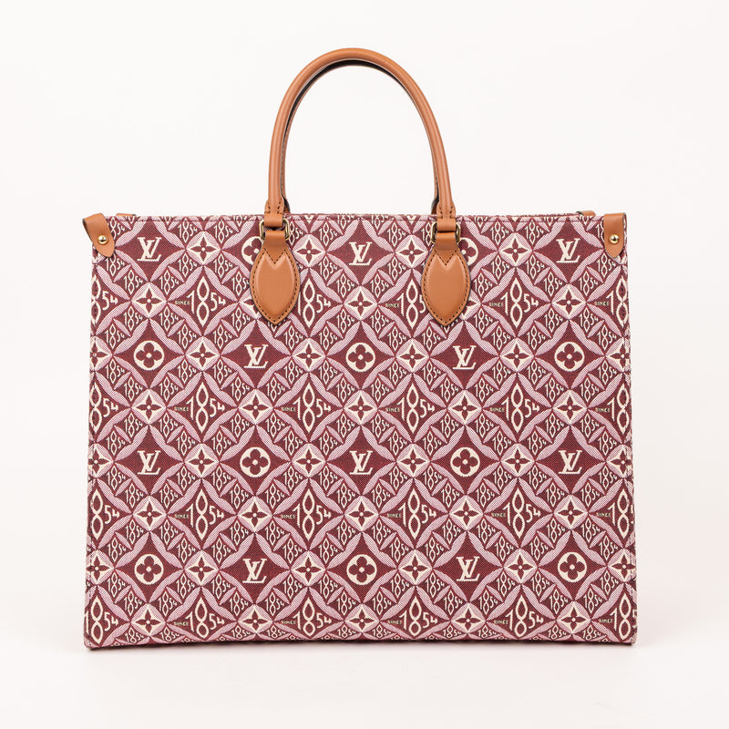 Louis Vuitton OnTheGo 1854 Burgundy Cream Tote