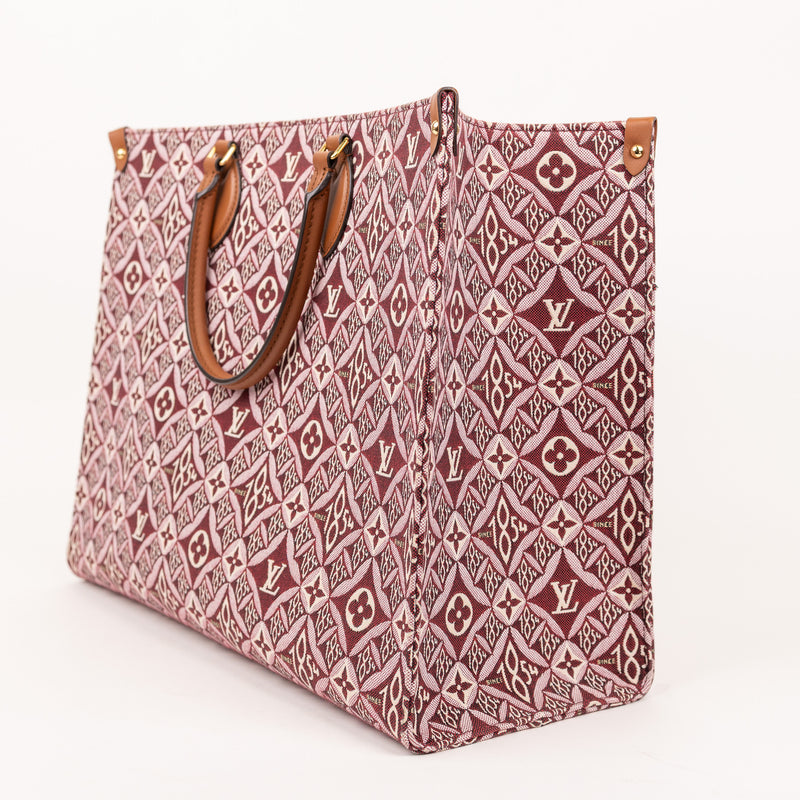 Louis Vuitton OnTheGo 1854 Burgundy Cream Tote