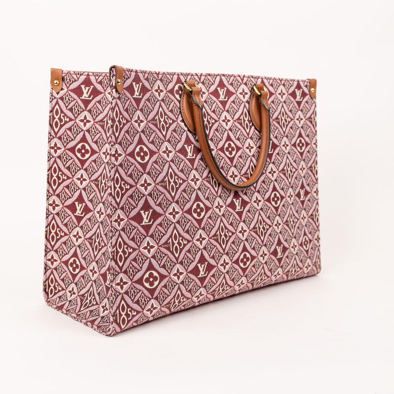 Louis Vuitton OnTheGo 1854 Burgundy Cream Tote