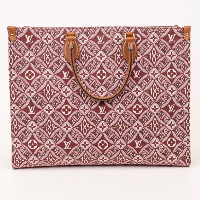 Louis Vuitton OnTheGo 1854 Burgundy Cream Tote