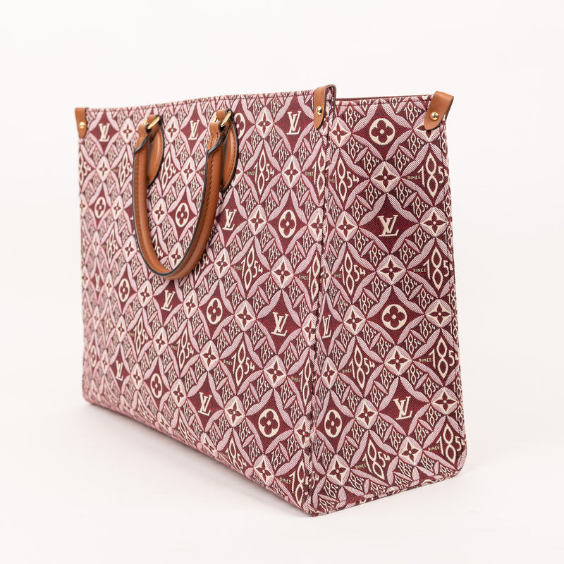 Louis Vuitton OnTheGo 1854 Burgundy Cream Tote